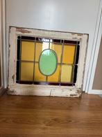 Glas in lood ramen 2x, Doe-het-zelf en Verbouw, Glas en Ramen, Ophalen, Gevelraam of Ruit, Gebruikt, Minder dan 80 cm
