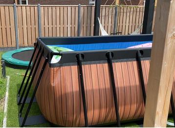 Exit Wood Opzetzwembad 400x200x122 met Filterpomp beschikbaar voor biedingen
