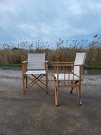 Set 2 vintage klapstoel regisseur stoel Hyllinge, Huis en Inrichting, Stoelen, Ophalen, Hout, Gebruikt, Twee