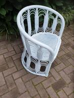 Rieten stoel/retro stoel/hout met bamboe stoel, Ophalen of Verzenden