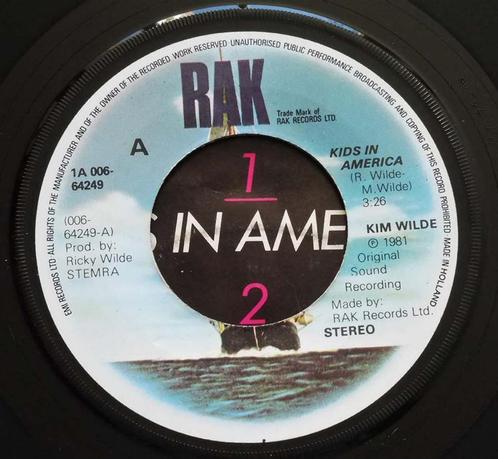 KIDS IN AMERICA Kim Wilde ROCK POP HIT, Cd's en Dvd's, Vinyl Singles, Gebruikt, Single, Pop, 7 inch, Verzenden