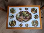 Antieke bijzet tafel met tegels, Huis en Inrichting, Tafels | Bijzettafels, Minder dan 55 cm, Gebruikt, Hout, Ophalen