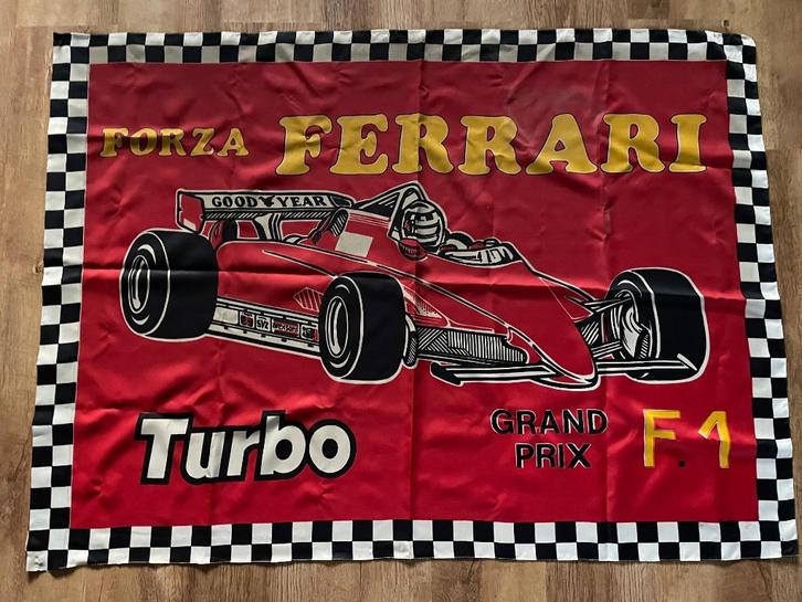 Ferrari 126C Turbo vlag, Verzamelen, Automerken, Motoren en Formule 1, Nieuw, Auto's, Ophalen of Verzenden