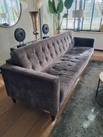 Prachtige UMIX velvet antraciet 4 zits Bank zgan, 75 tot 100 cm, Ophalen of Verzenden, Zo goed als nieuw, Rechte bank