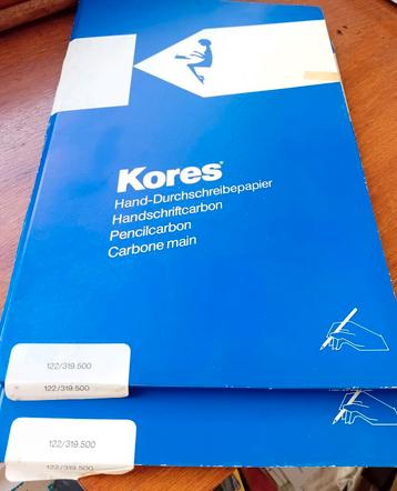 Kores handschriftcarbon, 1 pak nog dicht beschikbaar voor biedingen