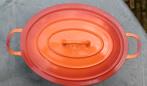DRU ovale gietijzer pan deksel Kwaliteit eigen bodem (G115), Gebruikt, Gietijzer, Ophalen of Verzenden, Keramische plaat