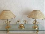 Bladgoud messing palmboom lampen tafellamp swarovski goud, Ophalen of Verzenden, Zo goed als nieuw, Minder dan 50 cm