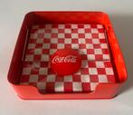Metalen servethouder met servetten van Coca-Cola., Ophalen of Verzenden, Zo goed als nieuw, Gebruiksvoorwerp