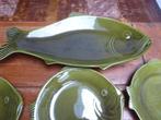 Vintage 7-delig keramiek visservies, Taragna Santander, Antiek en Kunst, Antiek | Servies compleet, Ophalen of Verzenden