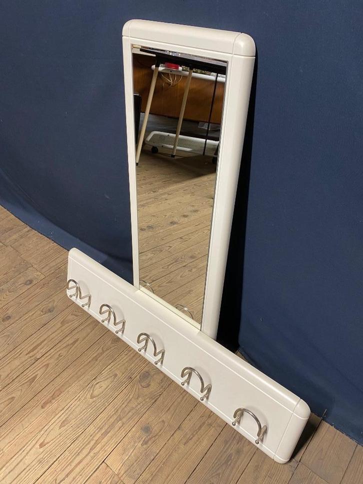 Vintage jaren 70/80 kapstok met spiegel, Huis en Inrichting, Woonaccessoires | Kapstokken, Wandkapstok, Minder dan 100 cm, Hout