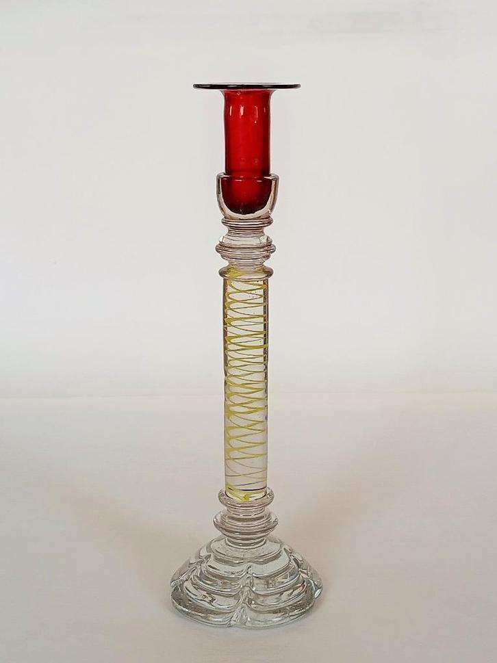 Kandelaar Artglass Handcrafted, Antiek en Kunst, Antiek | Kandelaars, Glas, Ophalen of Verzenden