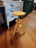 Ronde houten in hoogte verstelbare (piano)kruk, Ophalen, In hoogte verstelbaar, Zo goed als nieuw, Hout