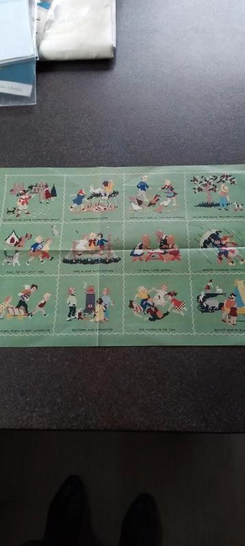 Kruissteek telpatroon, Versjes van toen, Ontwerp Mies Bloch beschikbaar voor biedingen