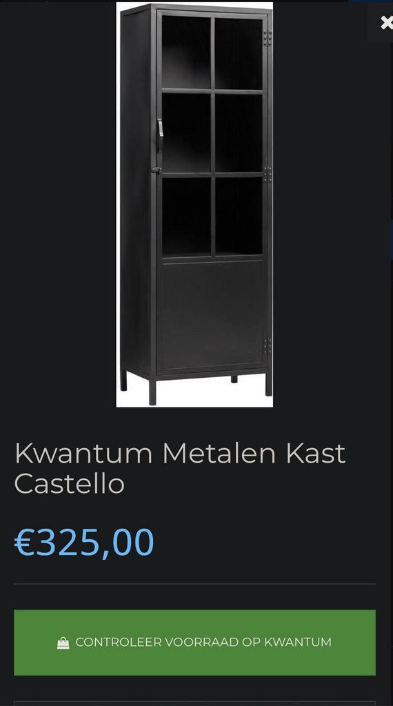 Kwantum Castello kast Buffetkast - Industrieel - Topstaat!, Huis en Inrichting, Kasten | Vitrinekasten, Zo goed als nieuw, 150 tot 200 cm