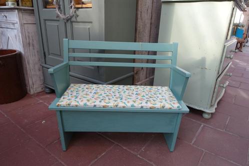 Vintage kinderklep bankje, Kinderen en Baby's, Kinderkamer | Tafels en Stoelen, Gebruikt, Stoel(en), Ophalen
