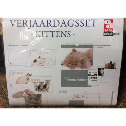 Verjaardagsset kittens, Diversen, Kalenders, Nieuw, Jaarkalender, Ophalen of Verzenden