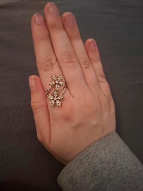 Ps call me gold plated flower ring, Sieraden, Tassen en Uiterlijk, Ringen, Zo goed als nieuw, Dame, Goud, Goud, Ophalen of Verzenden