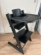 Stokke tripp trapp incl babyset & newbornset black oak, Kinderen en Baby's, Kinderstoelen, Ophalen, Gebruikt, Meegroeistoel