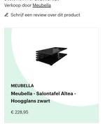 Meubella - Salontafel Altea - Hoogglans zwart, Huis en Inrichting, Ophalen, 50 tot 100 cm, Zo goed als nieuw, Minder dan 50 cm