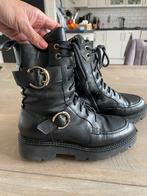 Notre-V zwart leren veterboots in maat 37, Lage of Enkellaarzen, Notre-V, Ophalen of Verzenden, Zo goed als nieuw