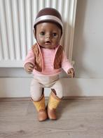 Leuke babyborn pop 43  bruin velletje in paardrij outfit, Ophalen of Verzenden, Gebruikt, Pop