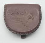 Vintage bruin leren Padvinders beursje met Voetballer, Verzamelen, Scouting, Ophalen of Verzenden, Gebruikt, Overige typen