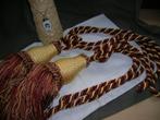 2 oude embrasses rood/bruin ecru - embrasse, Ophalen of Verzenden