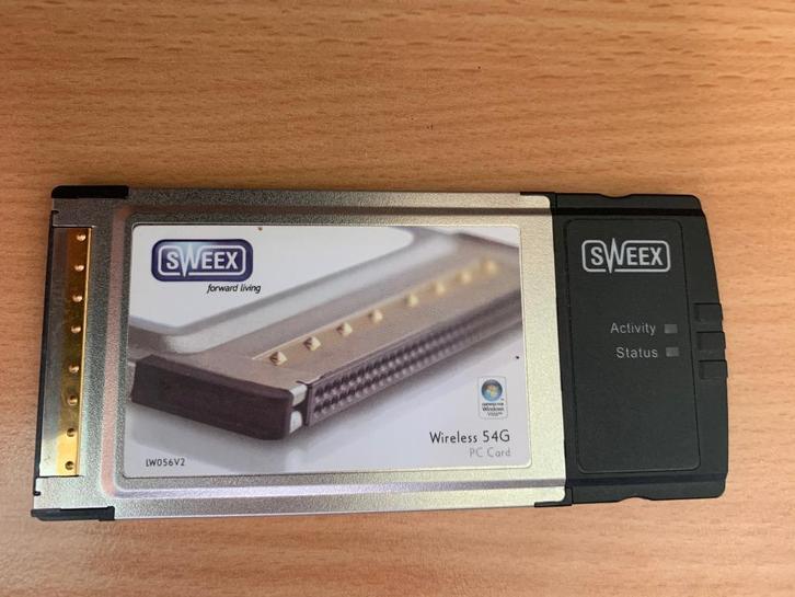 Sweex wireless 54G pc card, Computers en Software, Netwerkkaarten, Gebruikt, Intern, Ophalen of Verzenden