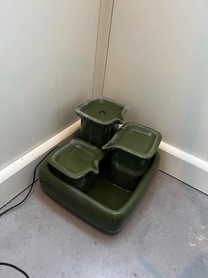 Miaustore Kattenfontein Mosgroen, Dieren en Toebehoren, Kattenvoerbakken en Drinkbakken, Gebruikt, Ophalen