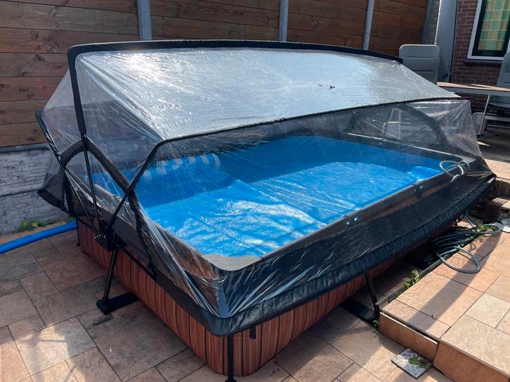 Moet weg: Zwembad 300 x 200 cm overkapping Warmtepomp, Tuin en Terras, Zwembaden, Gebruikt, Opzetzwembad, Minder dan 80 cm, 200 tot 400 cm