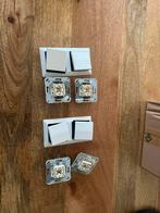 Witte lichtschakelaars (2x dubbel), Ophalen of Verzenden, Gebruikt, Schakelaar