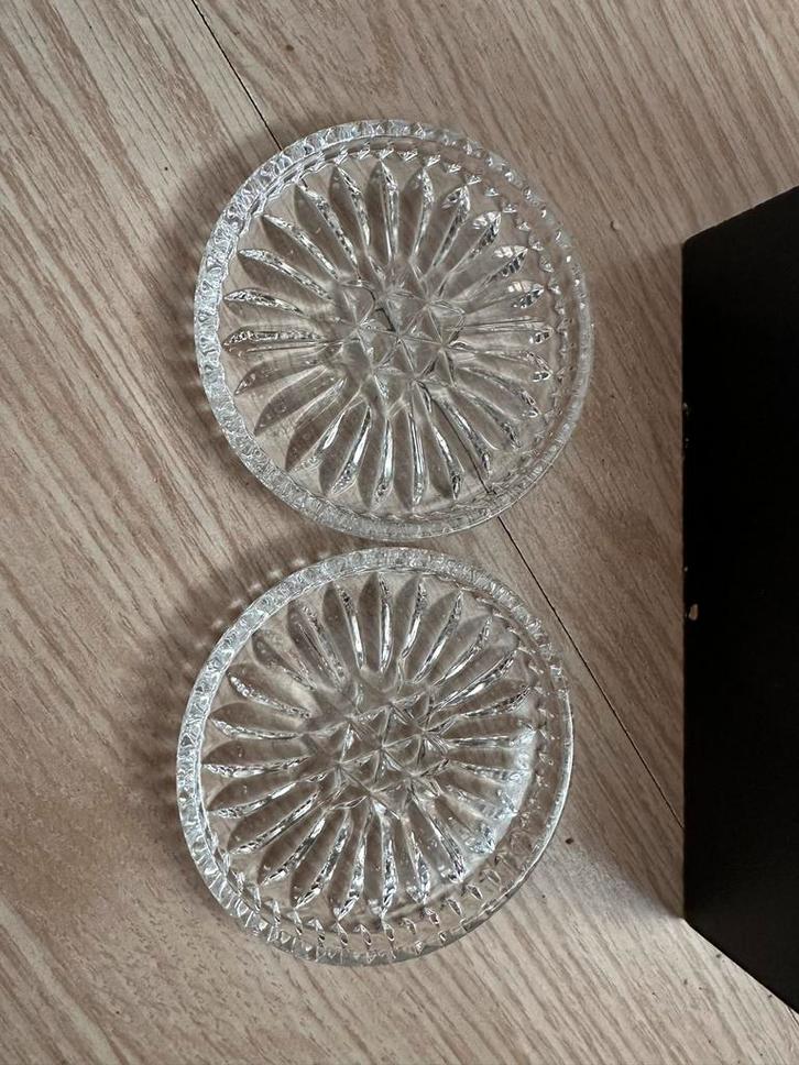 Glazen Onderzetters Set, Antiek en Kunst, Antiek | Glas en Kristal, Ophalen