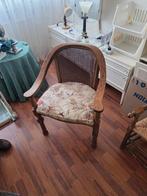 Vintage Stoel met Rotan Rugleuning, Huis en Inrichting, Stoelen, Ophalen