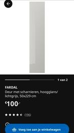 Fardal deur (2x)hoogglans IKEA met KALLRÖR handgrepen 50x229, Ophalen, Minder dan 25 cm, Minder dan 50 cm, Minder dan 100 cm