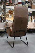 Luxe moderne fauteuil ORIGAMI Jess Design metaal leer stof, Huis en Inrichting, Ophalen, Metaal, 75 tot 100 cm, Zo goed als nieuw
