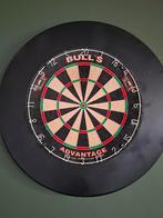 Dartbord, beschermingsring en rubberen mat met oche, Sport en Fitness, Darts, Ophalen, Zo goed als nieuw, Dartbord
