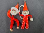 Twee vintage antieke kerstmannetje Gablonzer oud kerst, Diversen, Ophalen of Verzenden, Gebruikt