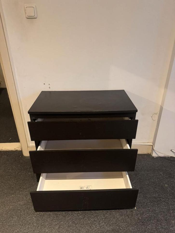 Ikea MALM 3-lade kast, Huis en Inrichting, Kasten | Ladekasten, Gebruikt, Minder dan 100 cm, 50 tot 100 cm, 25 tot 50 cm, 3 of 4 laden