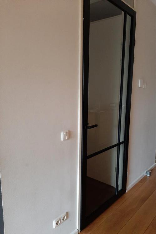Staallook binnendeur 231,5 x 93 cm, Doe-het-zelf en Verbouw, Deuren en Horren, Binnendeur, 215 cm of meer, 80 tot 100 cm, Glas