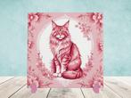 Maine Coon Delfts Roze tegel incl houder, Ophalen of Verzenden, Nieuw