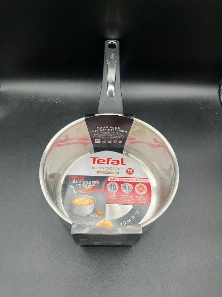 Tefal Emotion Inox RVS Steelpan - Alle Warmtebronnen - 20 cm, Huis en Inrichting, Keuken | Potten en Pannen, Nieuw, Rvs, Verzenden
