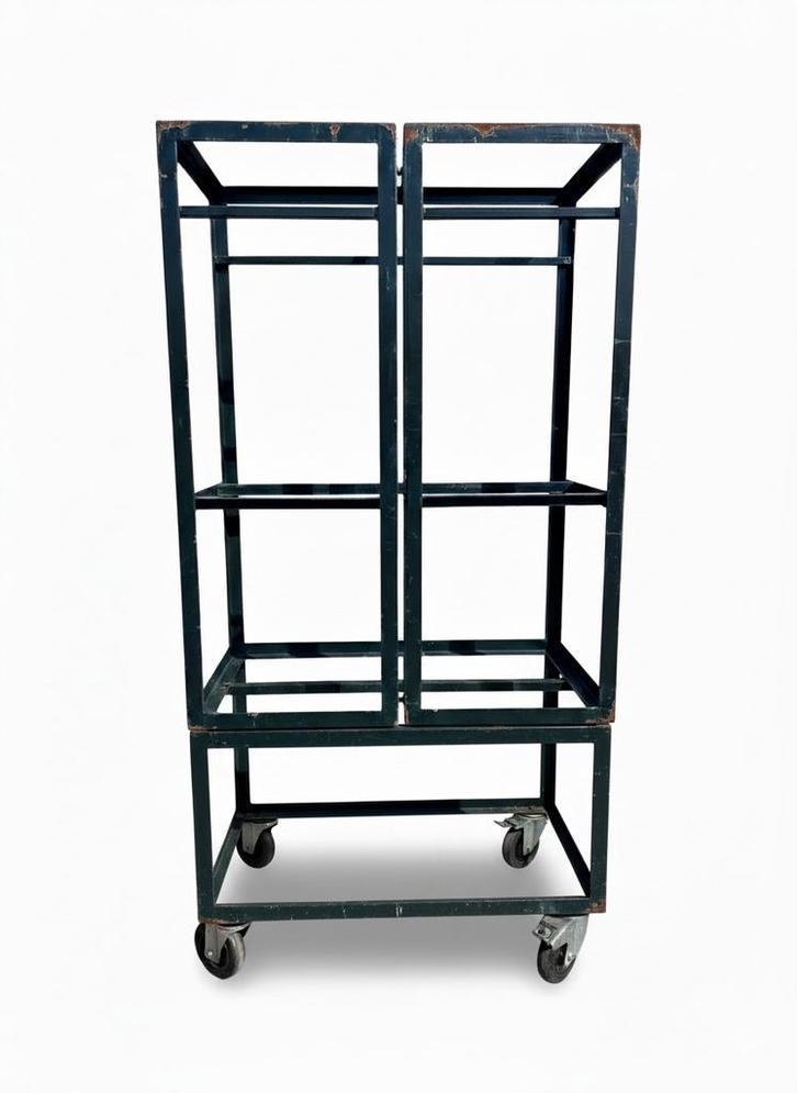 2 Stalen Werkplaats Karren / magazijnwagen, Doe-het-zelf en Verbouw, Transportwagens, Ophalen