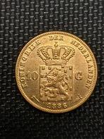 1886 Tientje 10 Gulden Willem III Gouden naslag vergulding, Koning Willem III, Verzenden, Goud, Losse munt