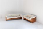 Vintage Deense sofa set massief teak van Mikael Laursen 1960, Huis en Inrichting, Stoelen, Ophalen, Hout, Bruin, Zo goed als nieuw