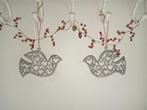 Kerst hanger zink sober 2x vogel opengewerkt samen €3,-, Diversen, Kerst, Ophalen of Verzenden, Zo goed als nieuw