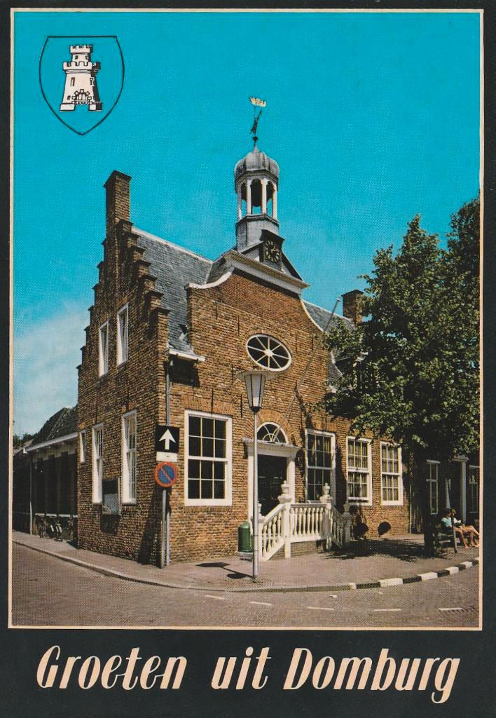 DOMBURG Stadhuis Groeten, Verzamelen, Ansichtkaarten | Nederland, Gelopen, Zeeland, 1980 tot heden, Verzenden