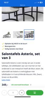 Marmer 3 delig salon tafels NIEUW!!!, Huis en Inrichting, Tafels | Salontafels, Ophalen of Verzenden, Zo goed als nieuw, Rond