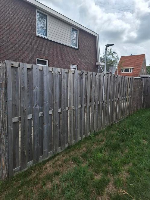10 stuks houten schuttingen – 180x180 cm, Tuin en Terras, Schuttingen, Gebruikt, Hout, 6 meter of meer, Ophalen