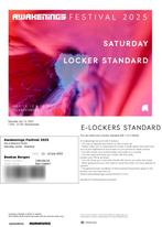 Awakenings Festival 2025 saturday locker standard, Tickets en Kaartjes, Eén persoon