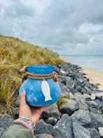 Blauwe decoratieve vaas met vis, Antiek en Kunst, Ophalen of Verzenden